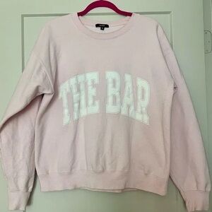 The Bar Sweatshirt Pink Milkshake Baby Pink Crewneck Size Large